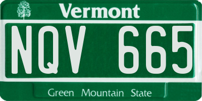 VT license plate NQV665