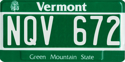 VT license plate NQV672
