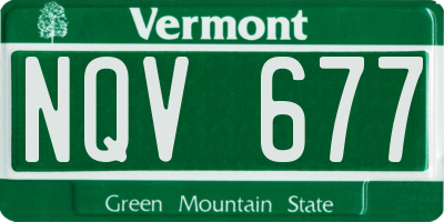 VT license plate NQV677