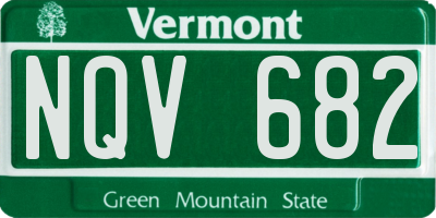 VT license plate NQV682