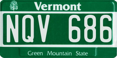 VT license plate NQV686