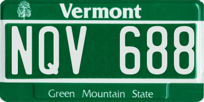 VT license plate NQV688