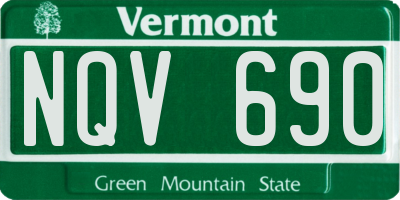 VT license plate NQV690