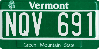 VT license plate NQV691