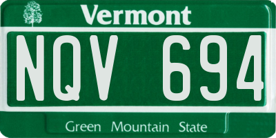 VT license plate NQV694