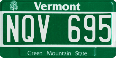 VT license plate NQV695
