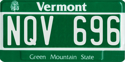 VT license plate NQV696