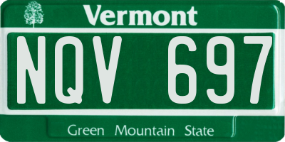 VT license plate NQV697