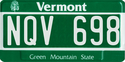 VT license plate NQV698