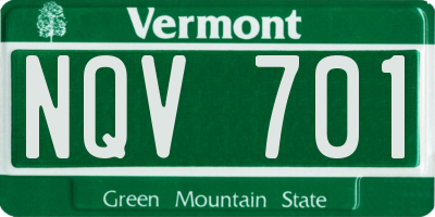 VT license plate NQV701