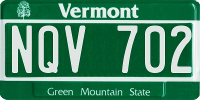 VT license plate NQV702