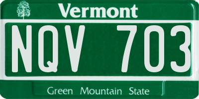 VT license plate NQV703