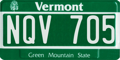 VT license plate NQV705