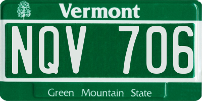 VT license plate NQV706