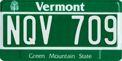 VT license plate NQV709