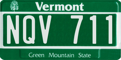 VT license plate NQV711