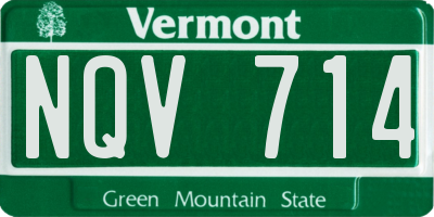 VT license plate NQV714