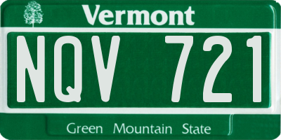 VT license plate NQV721
