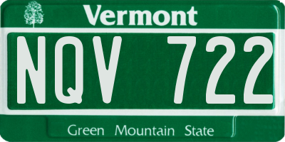 VT license plate NQV722