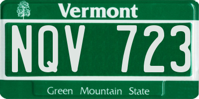 VT license plate NQV723