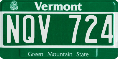 VT license plate NQV724
