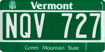 VT license plate NQV727