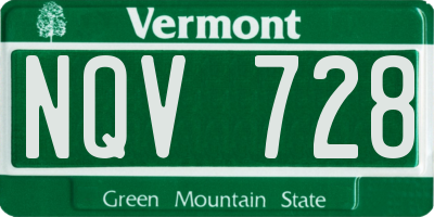 VT license plate NQV728