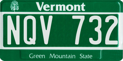 VT license plate NQV732