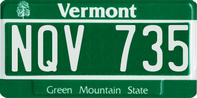 VT license plate NQV735