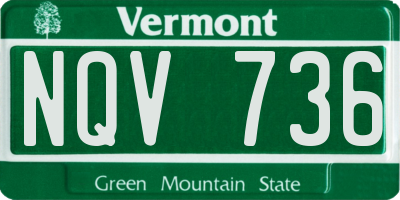 VT license plate NQV736