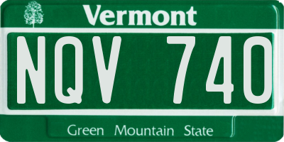VT license plate NQV740