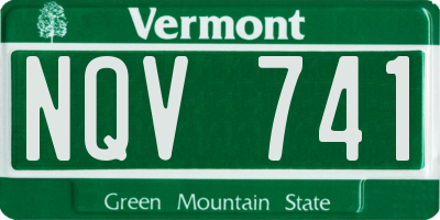 VT license plate NQV741