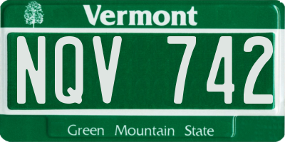 VT license plate NQV742