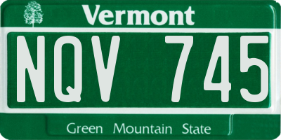 VT license plate NQV745