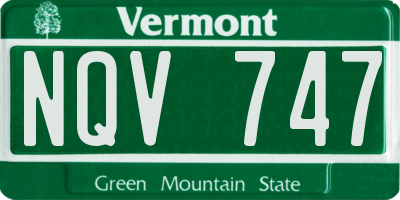 VT license plate NQV747