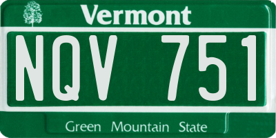 VT license plate NQV751