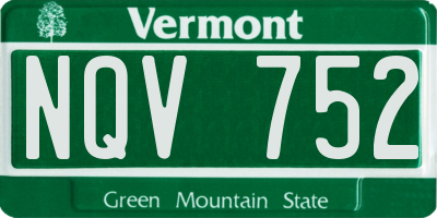 VT license plate NQV752