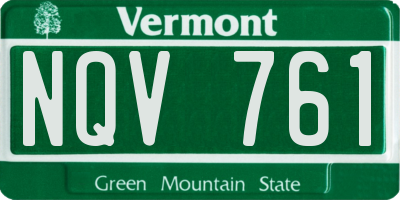 VT license plate NQV761