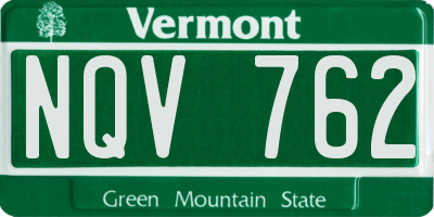 VT license plate NQV762