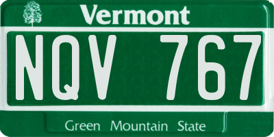 VT license plate NQV767