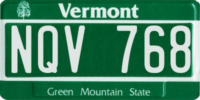 VT license plate NQV768