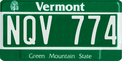 VT license plate NQV774
