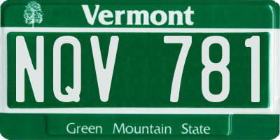 VT license plate NQV781
