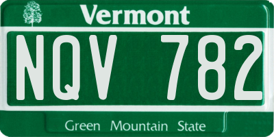 VT license plate NQV782