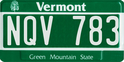 VT license plate NQV783