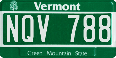 VT license plate NQV788