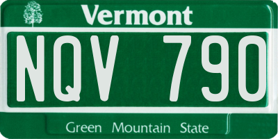 VT license plate NQV790
