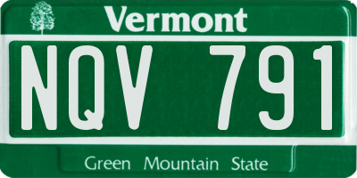 VT license plate NQV791