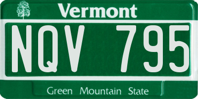 VT license plate NQV795