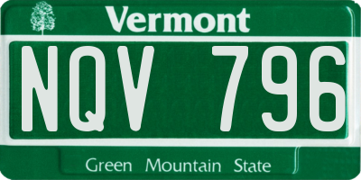 VT license plate NQV796
